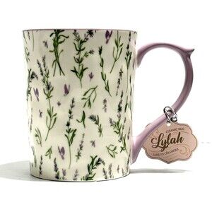 10 Strawberry Street Lylah 17 Oz Floral Ceramic Coffee Tea Mug